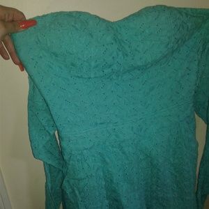 strapless open back romper padded size medium